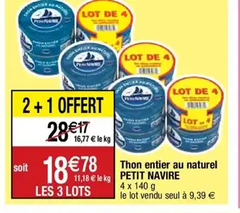 Thon entier au naturel