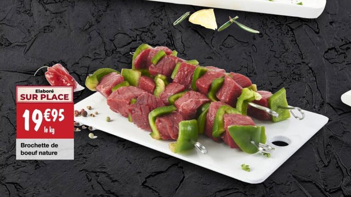 Migros Brochette de boeuf nature offre