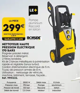 Ironside nettoyeur haute pression électrique 170 bars