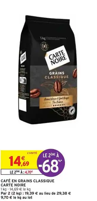Carte noire café en grains classique