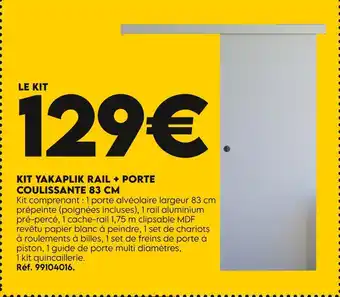 Tout faire matériaux Kit yakaplik rail + porte coulissante 83 cm offre