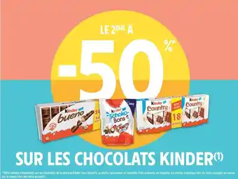 Intermarché Kinder le 2ème à -50% sur les chocolats kinder offre
