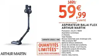 Intermarché Artur martin aspirateur balai flex offre