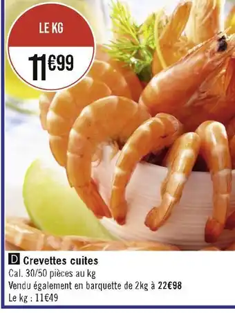 Crevettes cuites