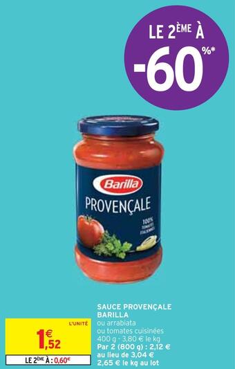 Barilla sauce provençale