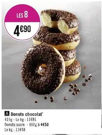 Casino Supermarchés Donuts chocolat offre