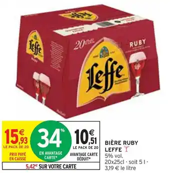 Intermarché Leffe ruby bière offre