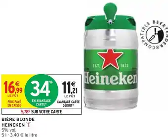 Intermarché Heineken bière blonde offre