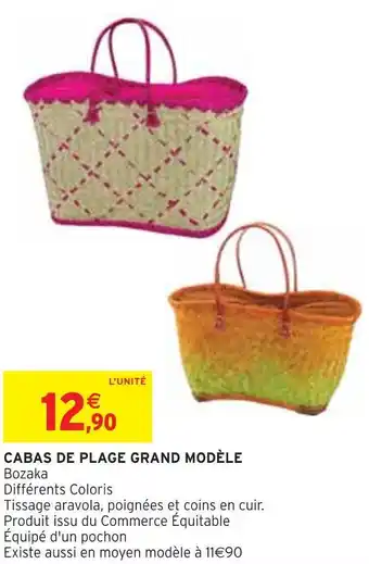 Intermarché Cabas de plage grand modèle offre