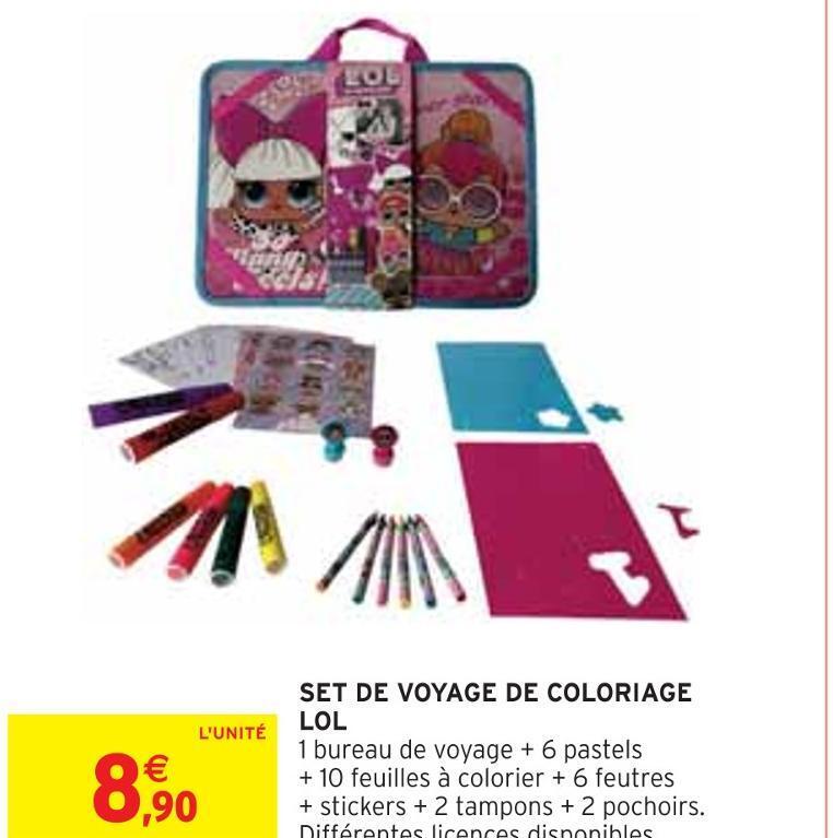 Intermarché Lol set de voyage de coloriage offre