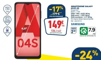 Bureau Vallée Samsung smartphone galaxy a04s 4g offre