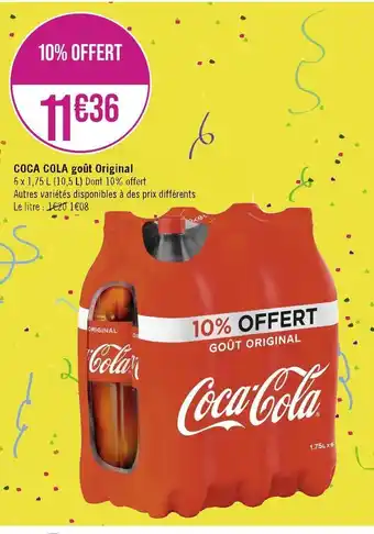 Casino Supermarchés Coca cola coca cola goût original offre