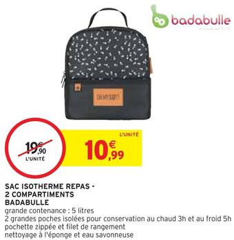 Intermarché Badabulle sac isotherme repas - 2 compartiments offre