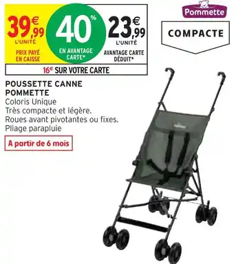 Pommette poussette canne