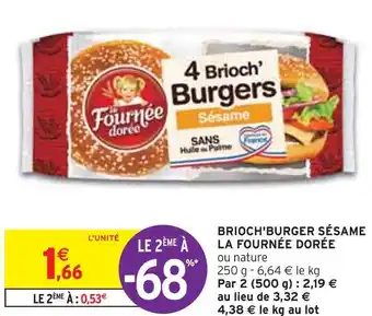 La fournée dorée brioch'burger sésame