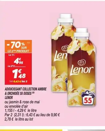 Netto Adoucissant collection ambre & orchidée 55 doses lenor offre