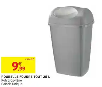 Intermarché Poubelle fourre tout 25 l offre