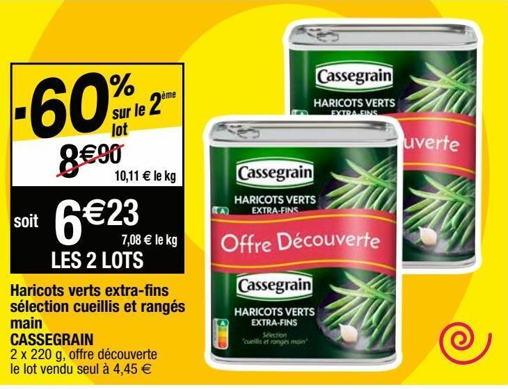 Cora Haricots verts cassegrain offre