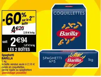 Cora x Carrefour Spaghetti barilla offre