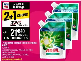 Cora x Carrefour Lessive liquide ariel offre