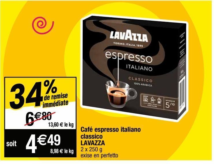 Cora Café expresso lavazza offre