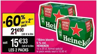 Bière blonde heineken