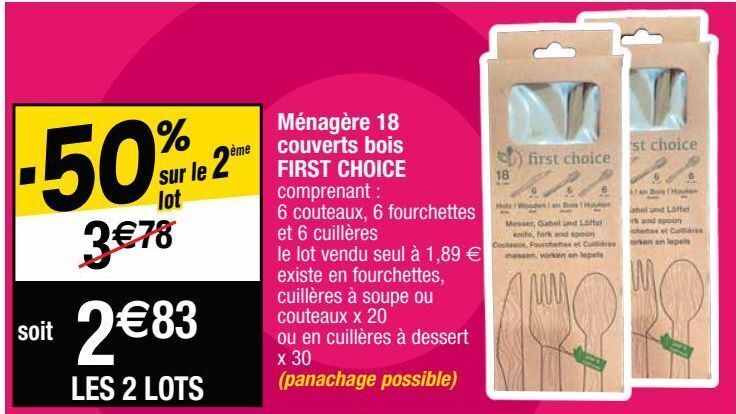 Cora Ustensiles de table offre