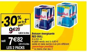 Boisson énergétique red bull