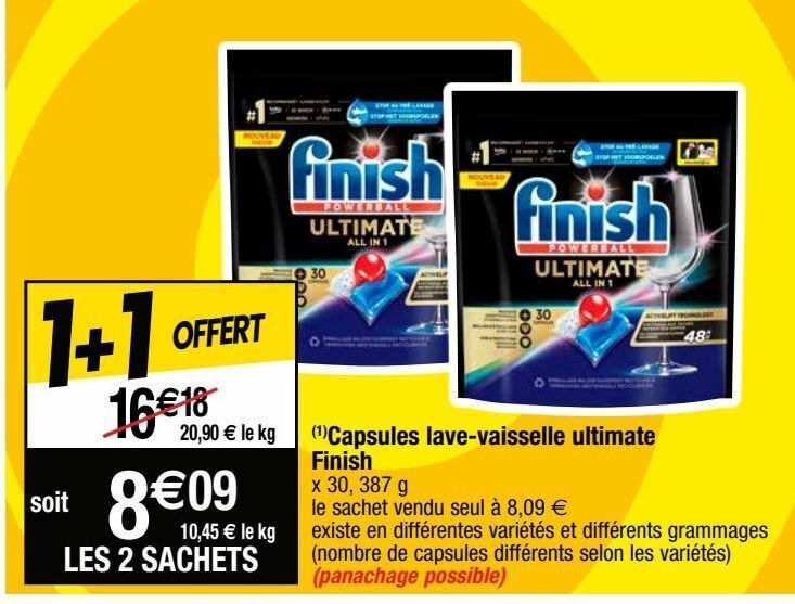 Cora Lessive en capsules finish offre