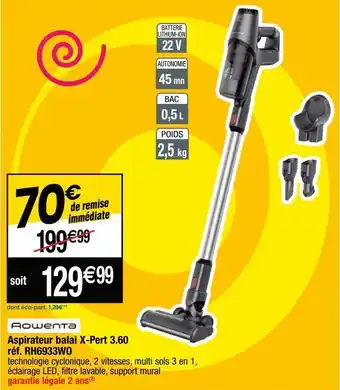 Aspirateur balai rowenta