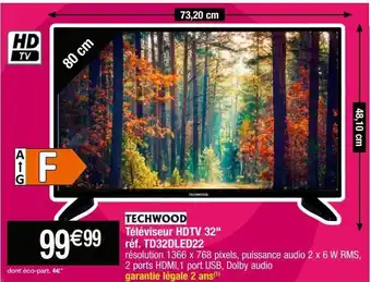 Cora x Carrefour Téléviseur techwood offre