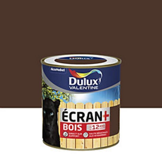 Castorama Peinture bois extérieur ecran+ bois dulux valentine satin brun normandie 0,5l offre