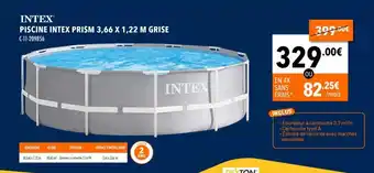 Cash Piscines INTEX PISCINE INTEX PRISM 3,66 X 1,22 M GRISE C-11-209856 offre