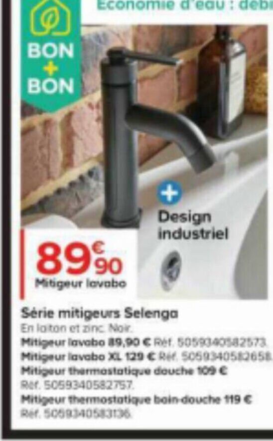 Castorama BON Série mitigeurs Selenga offre