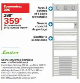 Castorama Jauter Seche-serviettes avec soufflerie 1750 W offre