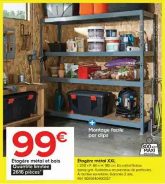 Castorama Étagère métal XXL offre