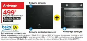 Castorama Lot plaque de cuisson + four Plaque à induction offre