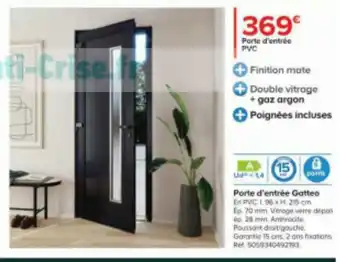 Castorama Porte d'entrée Gatteo offre