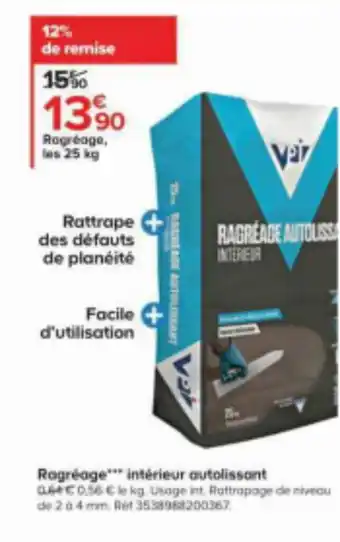Ragréage*** intérieur autolissant