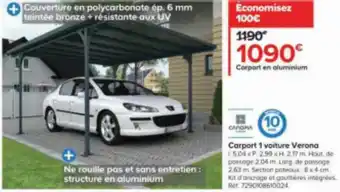 Carport 1 voiture Verona