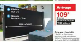 Castorama Brise-vue rétractable offre