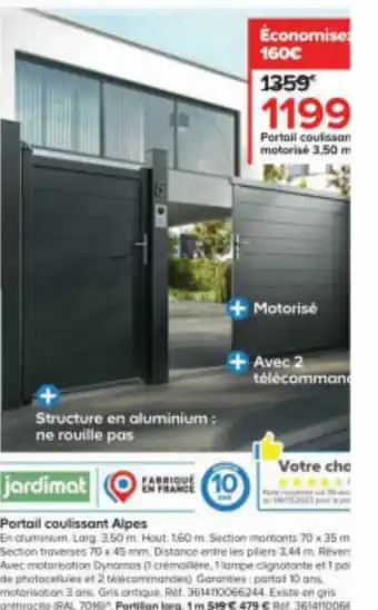 Castorama Portail coulissant Alpes offre