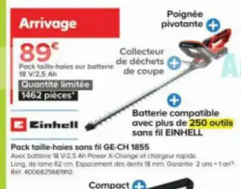 Pack taille-haies sur batterie de déchets