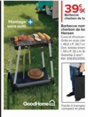Castorama Barbecue nom charbon de bo Hensen offre