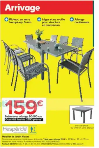 Castorama Mobilier de jardin Piazza offre