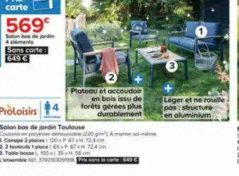 Castorama Salon bas de jardin Toulouse offre