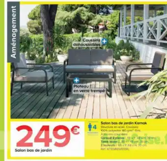 Castorama Salon bas de jardin Karnak offre