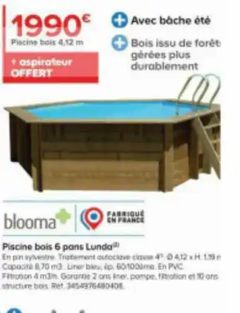 Castorama Piscine bois 6 pans Lunda offre