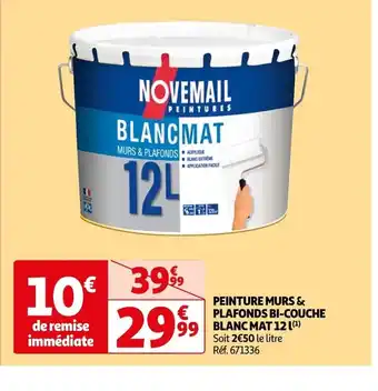 Auchan PEINTURE MURS & PLAFONDS BI-COUCHE offre