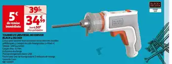 Auchan TOURNEVIS UNIVERSEL HEXDRIVER BLACK & DECKER offre